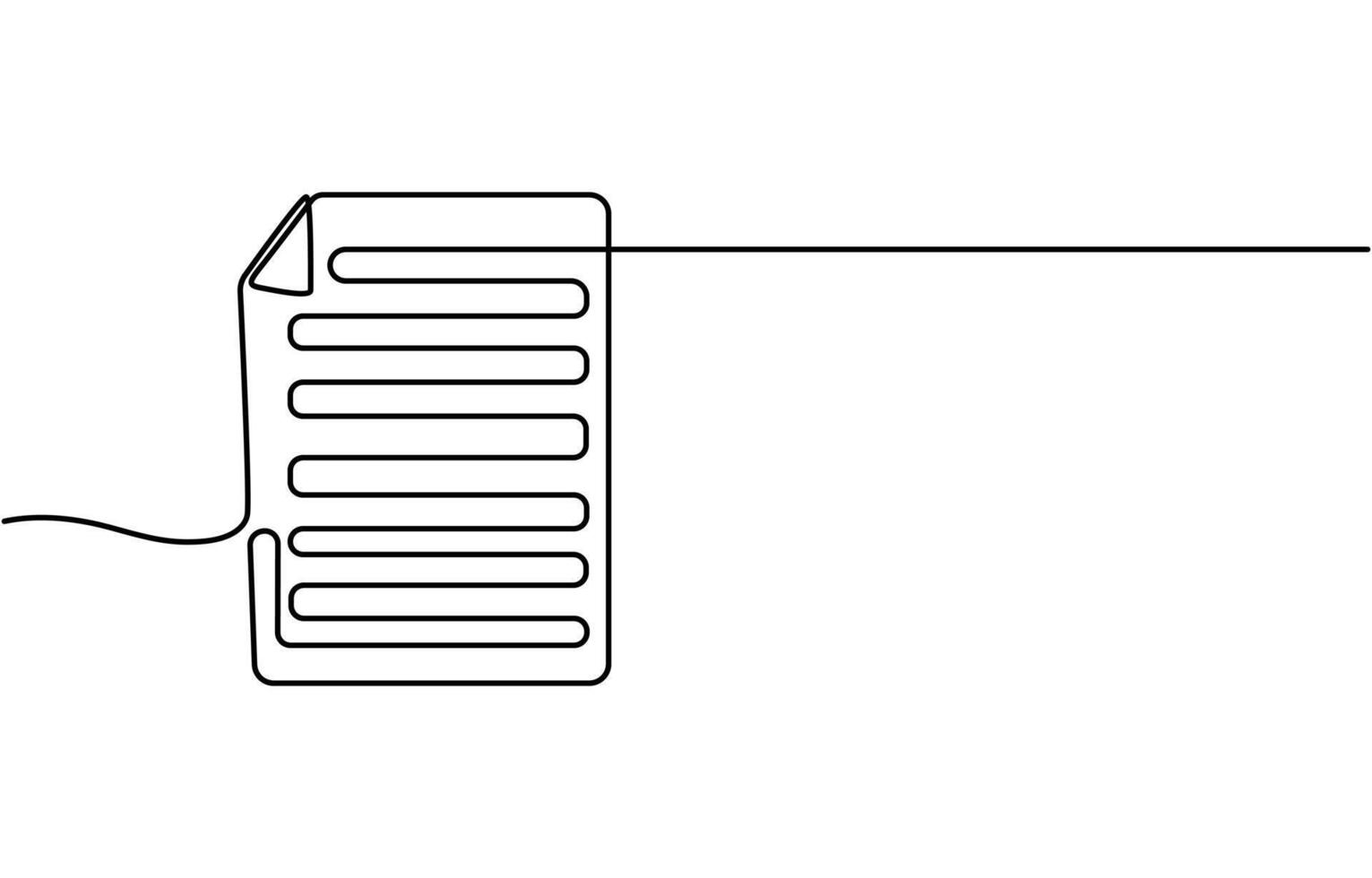 One continuous line drawing of a folder vector
