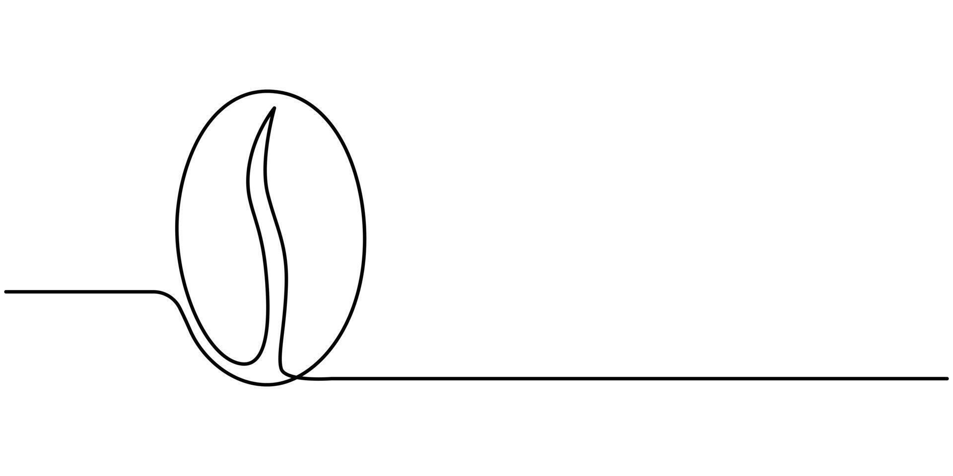 Continuous Line Drawing of Coffee Icon Hand Drawn Symbol Illustration vector