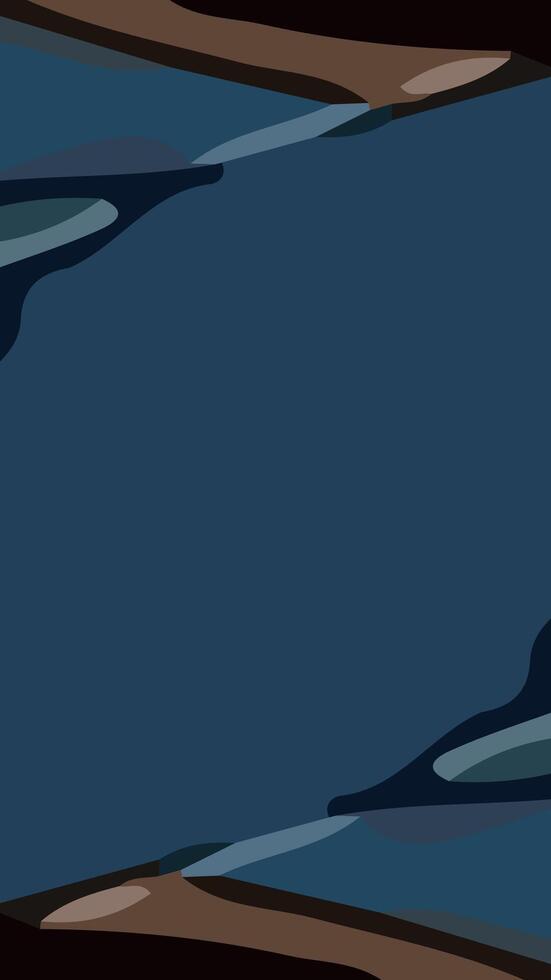 Aesthetic abstract composition with much unique combination of shapes and navy colors vector