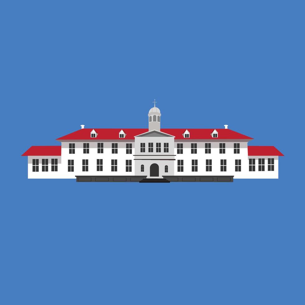 Kota Tua batavia building in java jakarta Indonesian Landmark vector