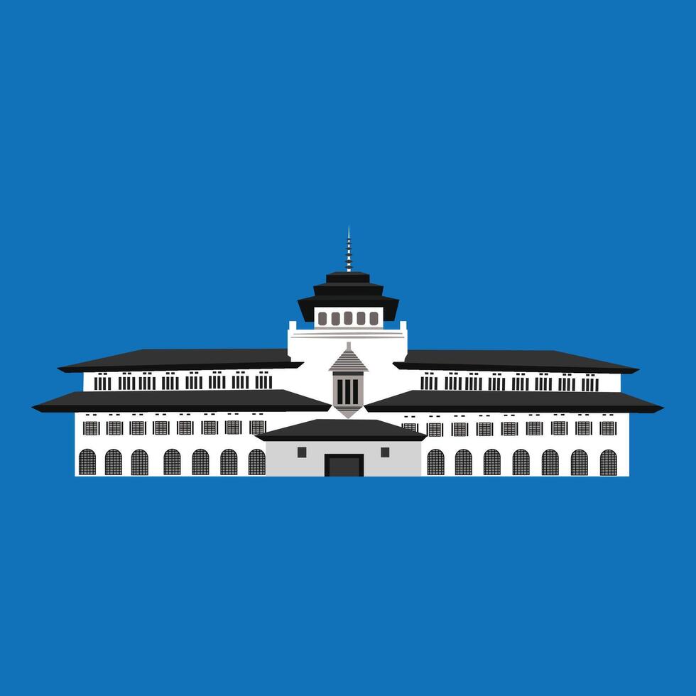gedung sate Indonesian landmark from Bandung West Java vector