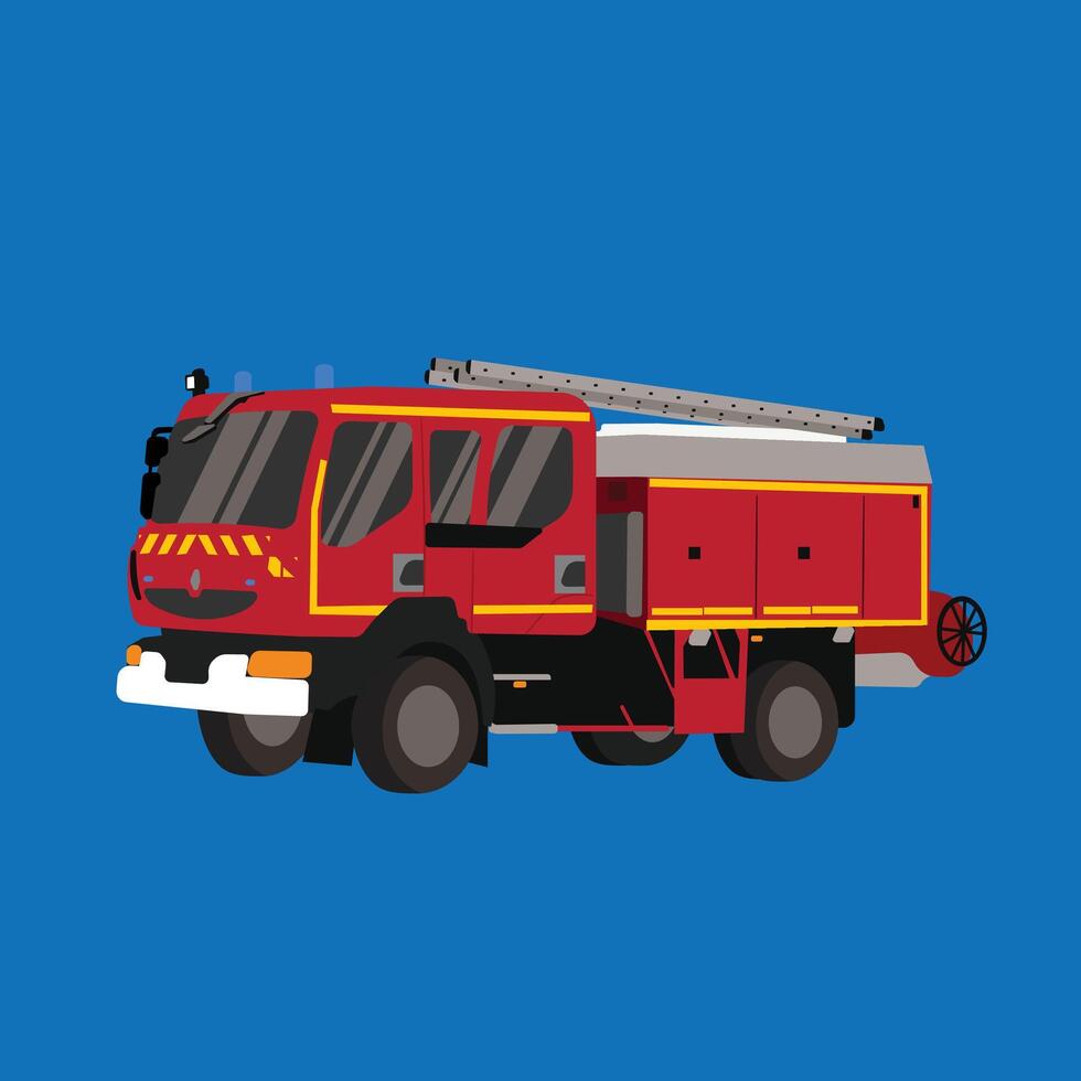 fire truck transportation emergency vehicle vector