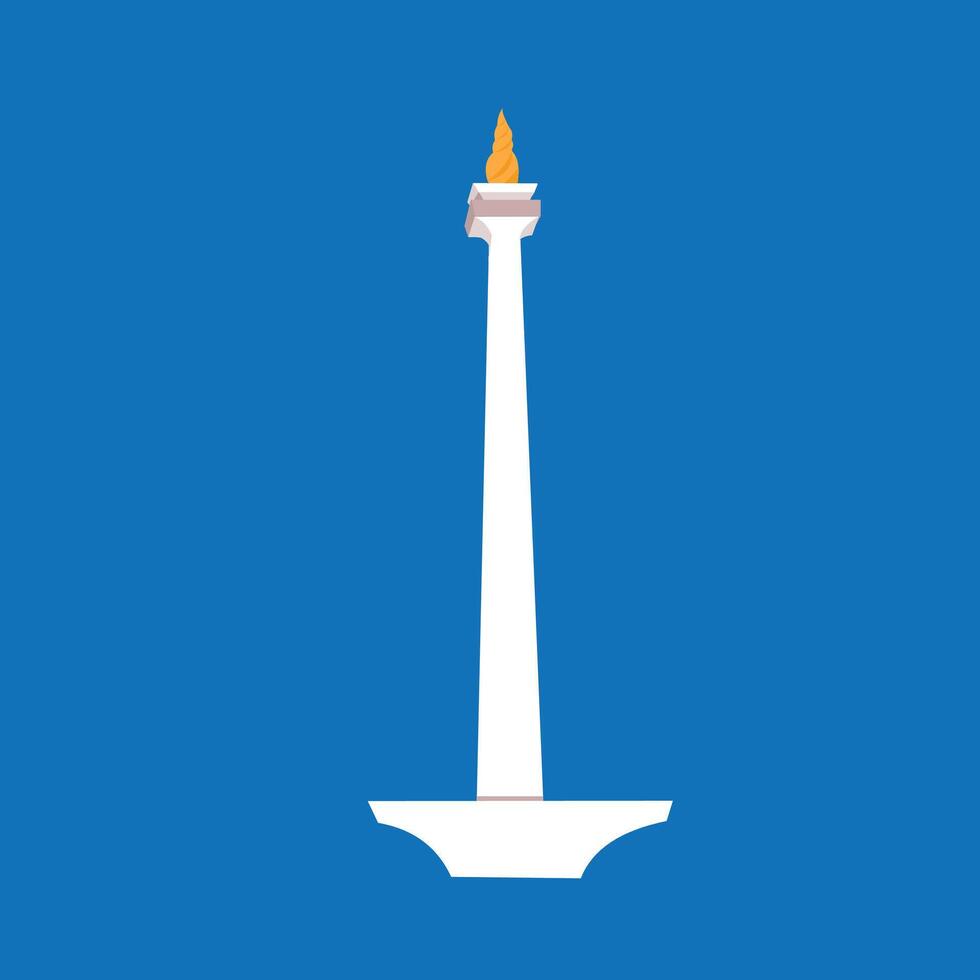 monas indonesian lanmark from jakarta batavia jawa Monumen Nasional vector