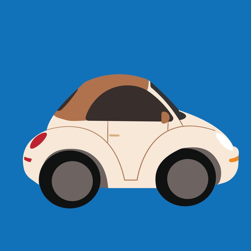 cute frog car vector