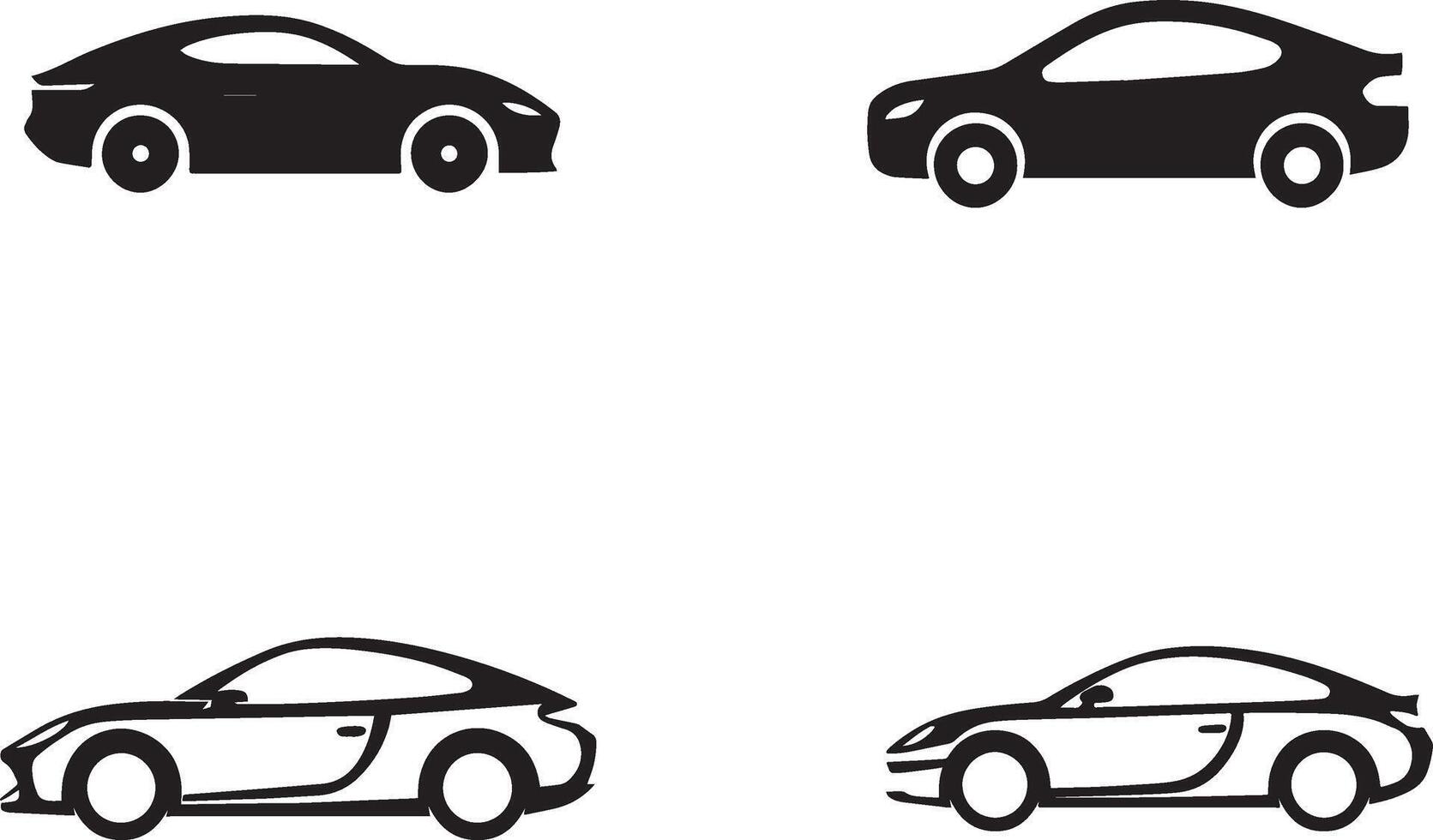 drawing of car icon bundle vector