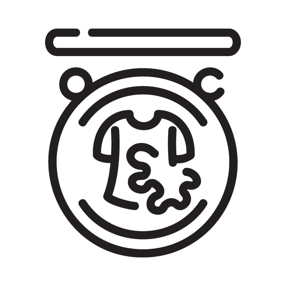 sign Line Icon White Background vector