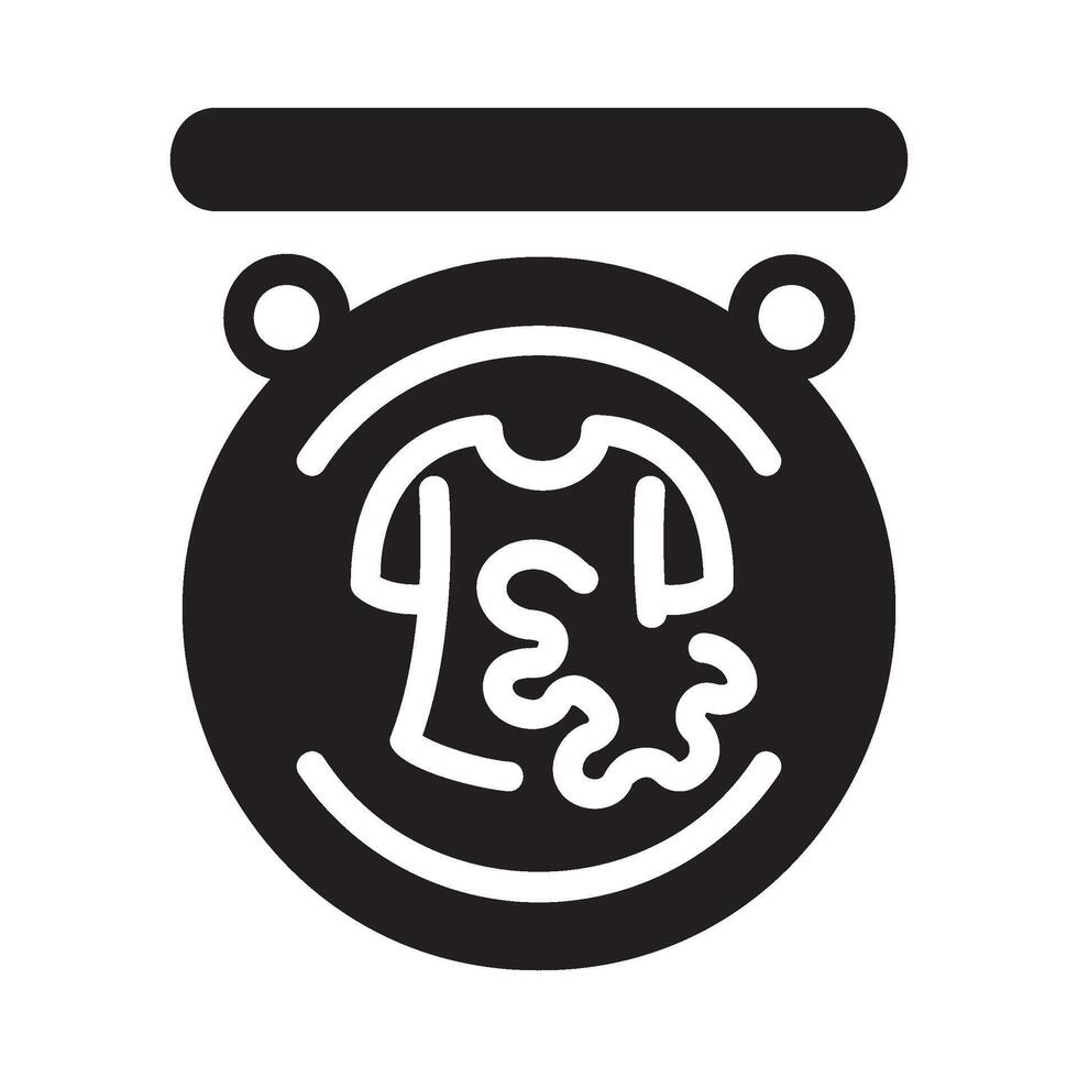 sign Glyph Icon White Background vector