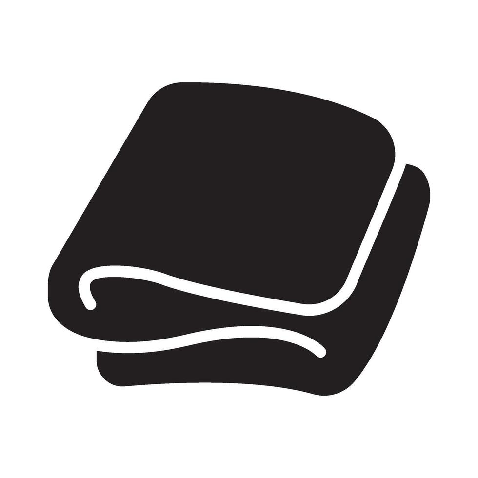 towel Glyph Icon White Background vector