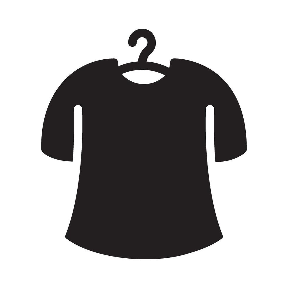 clothes Glyph Icon White Background vector