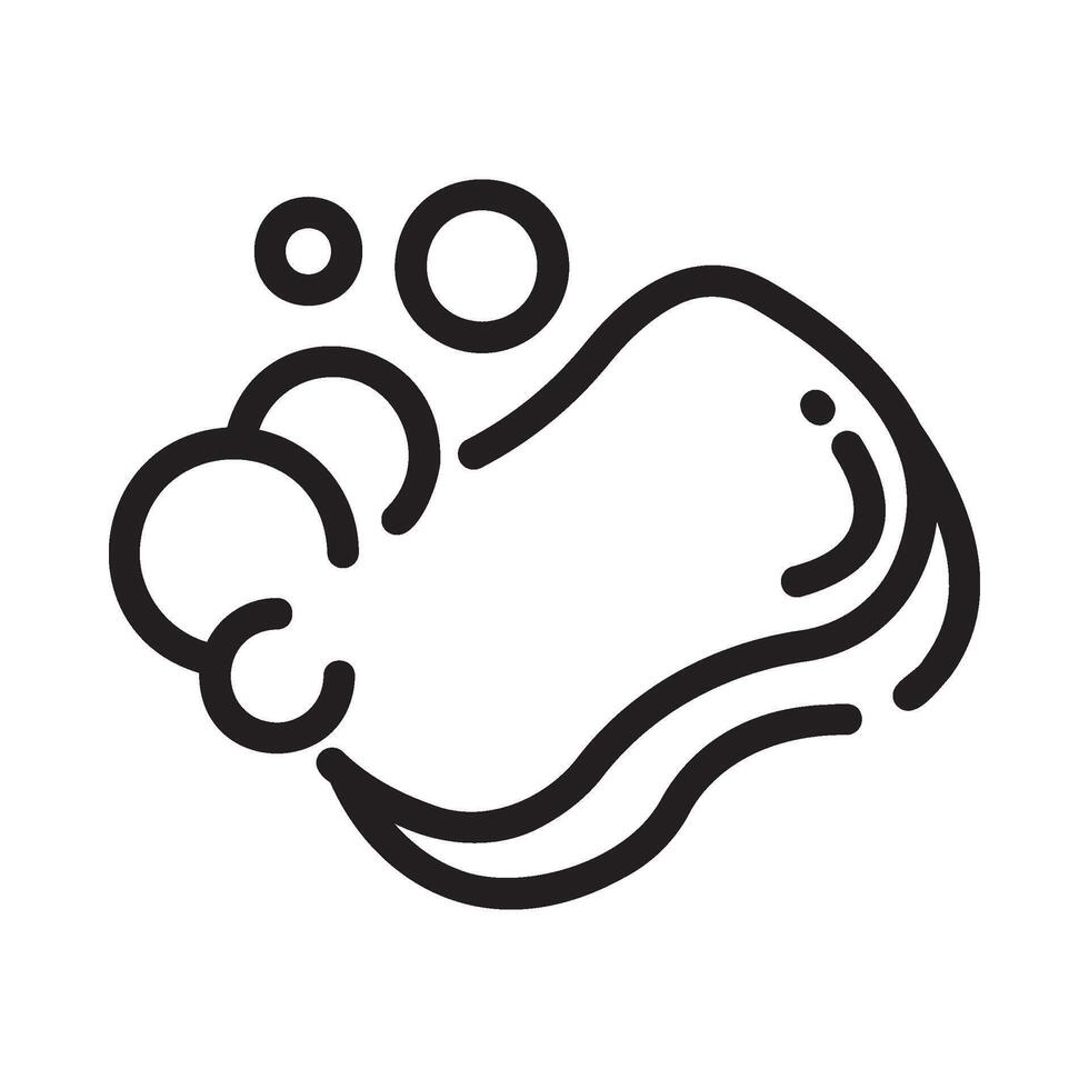 soap Line Icon White Background vector