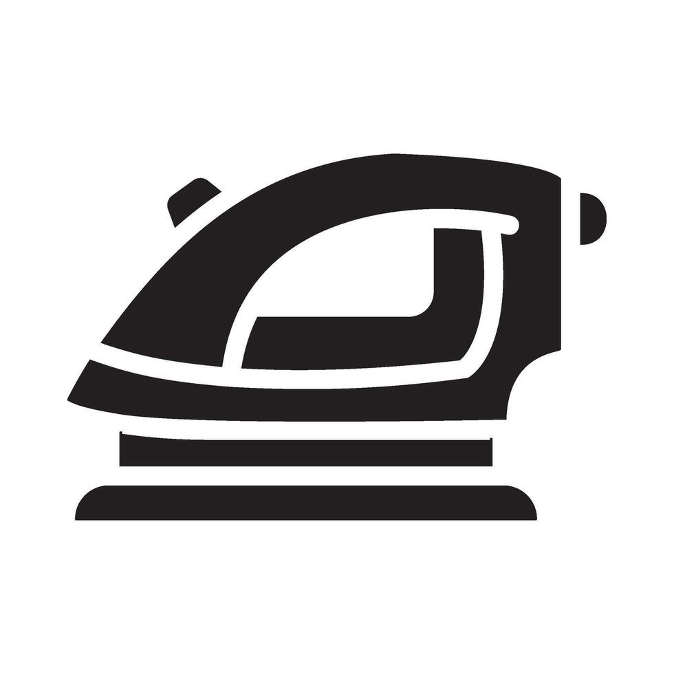 iron Glyph Icon White Background vector