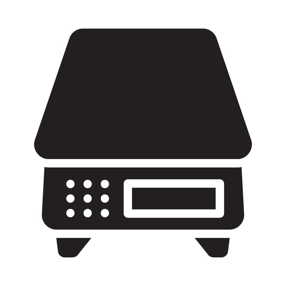scale Glyph Icon White Background vector