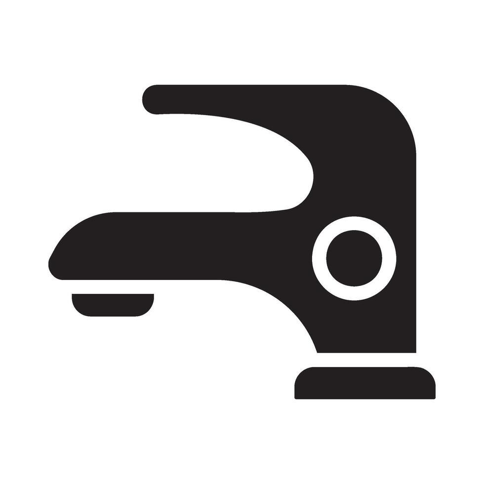 water tap Glyph Icon White Background vector