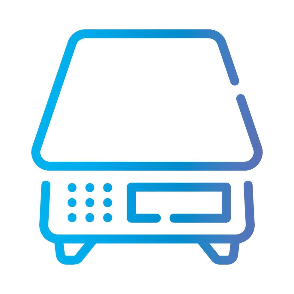 scale Line Gradient Icon White Background vector