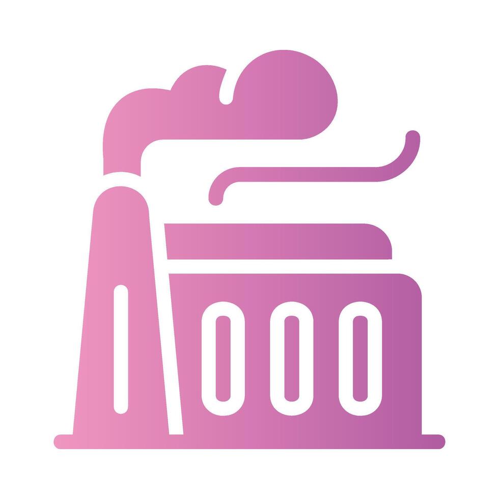 industry Flat Gradient Icon White Background vector