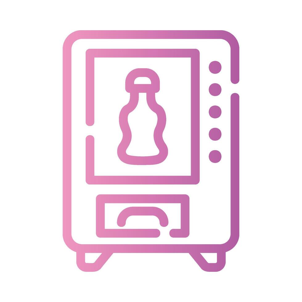 vending machine Line Gradient Icon White Background vector