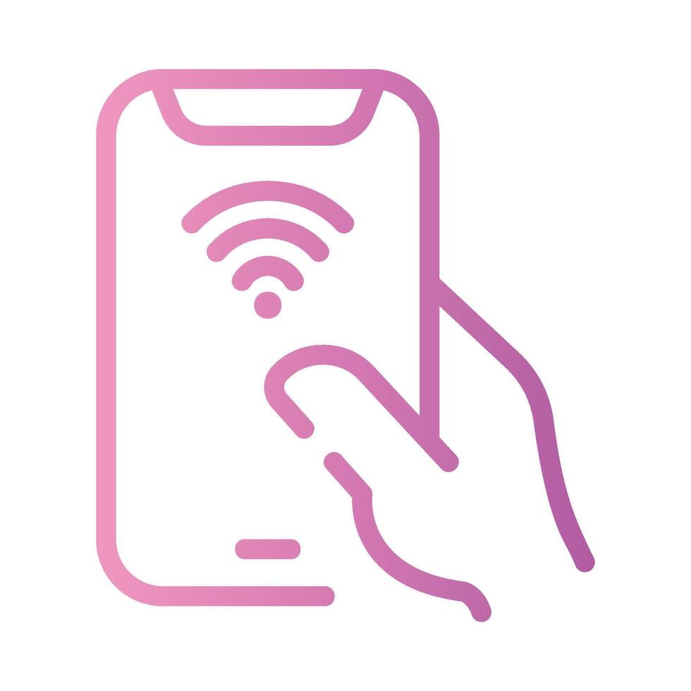 smarthome Line Gradient Icon White Background vector