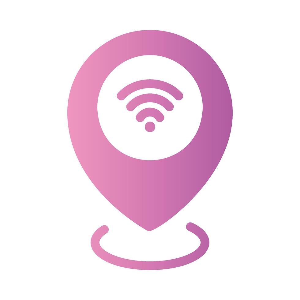 location Flat Gradient Icon White Background vector