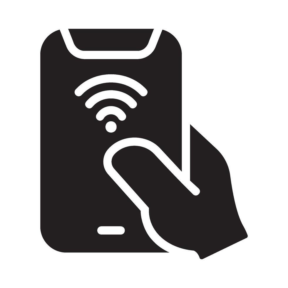 smarthome Glyph Icon White Background vector