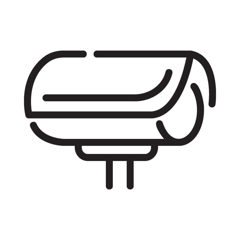 surveillance Line Icon White Background vector