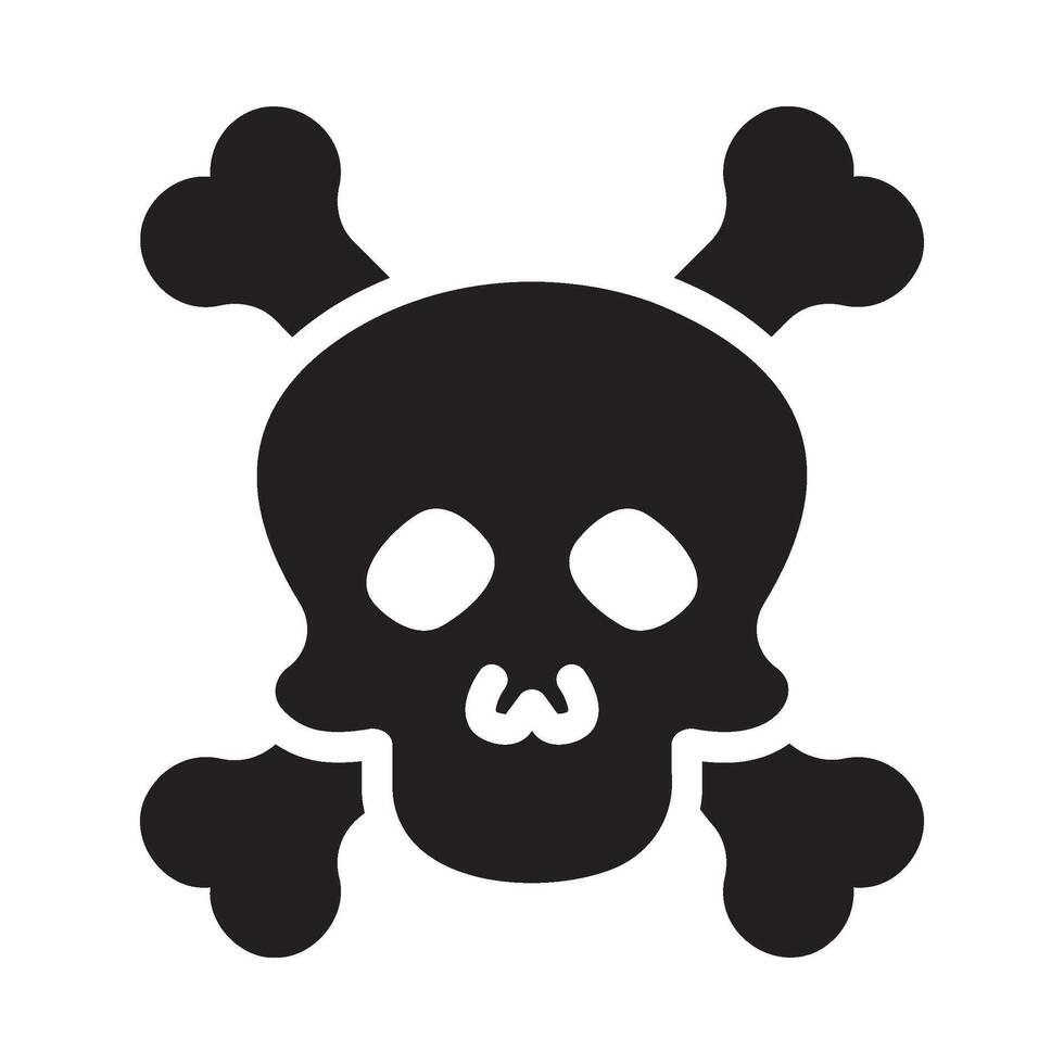 dangerous Glyph Icon White Background vector