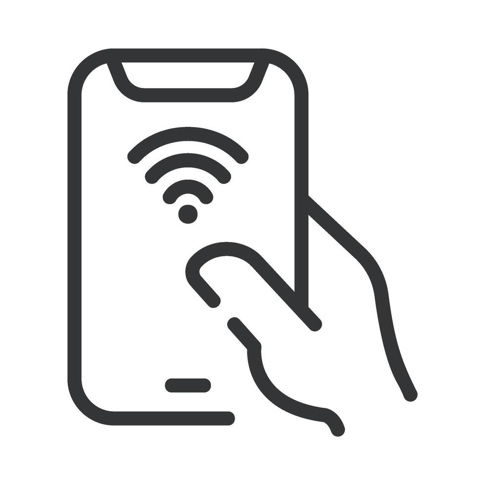 smarthome Line Icon White Background vector