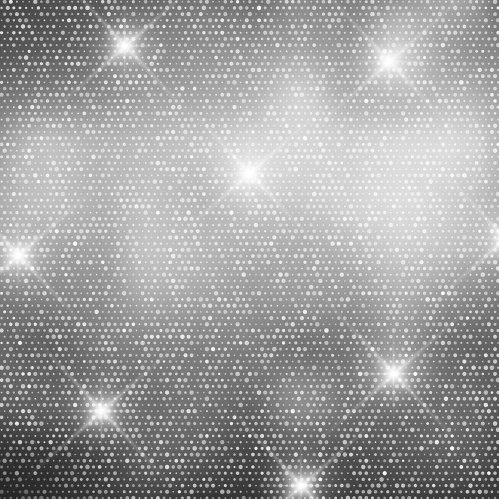 Christmas silver glittery background with sparkly stars design vector