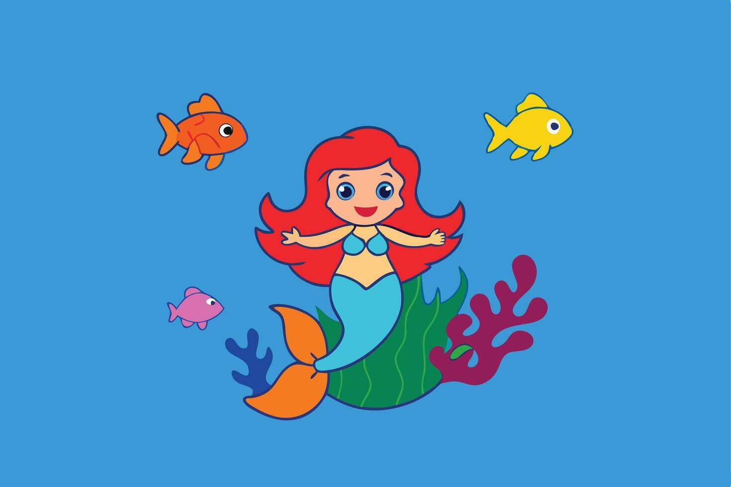Underwater Wonderland - Vibrant Marine Life Illustration vector