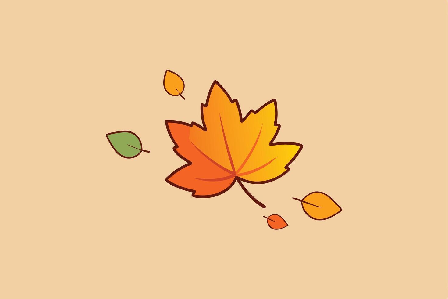 Autumn Leaves Cascade - Vibrant Fall Composition vector
