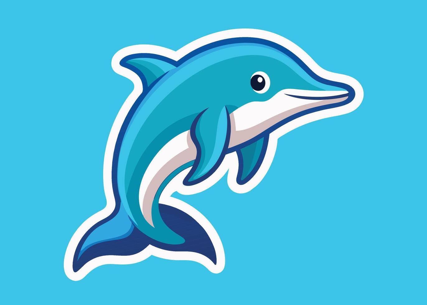 Playful Dolphin Dancing in the Sea vector