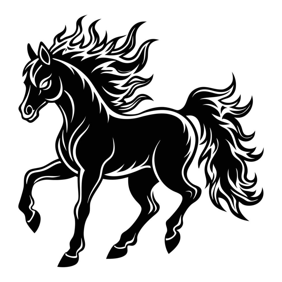 Flame born Gallop of the Wild vector