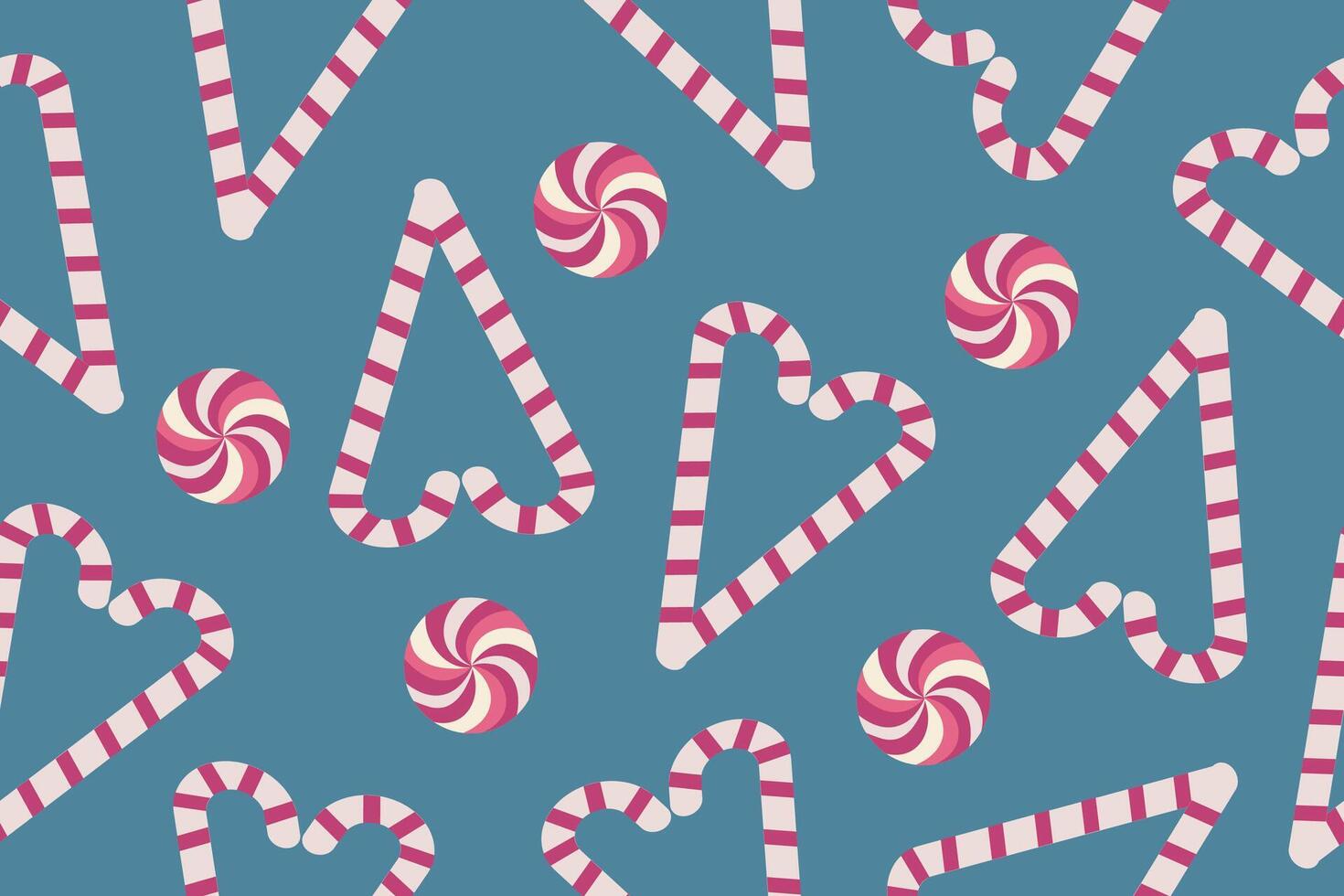 Candy seamless christmas pattern. winter holidays print for textile, wallpaper, fabric. illustration vector