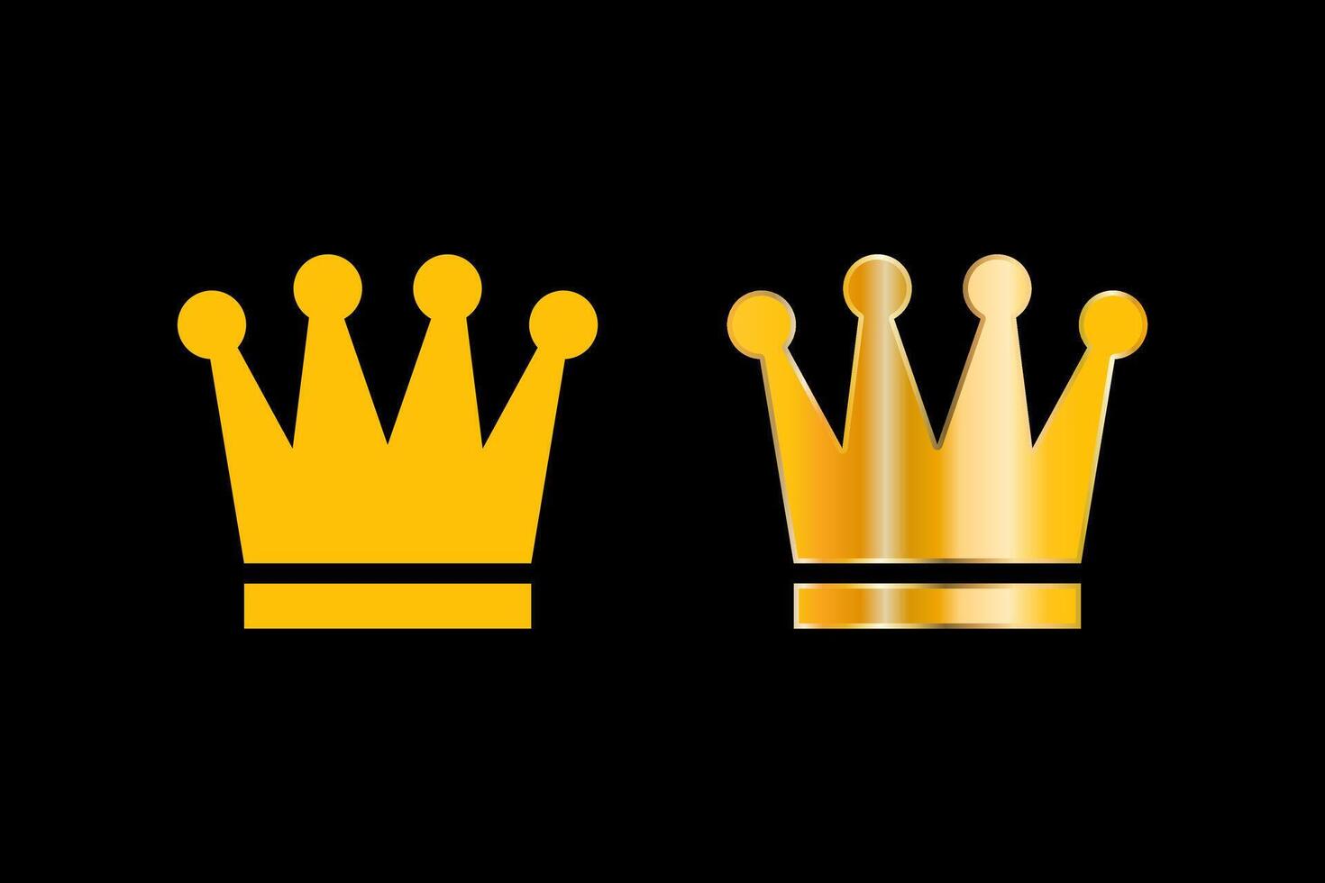 golden crown design royal king vector
