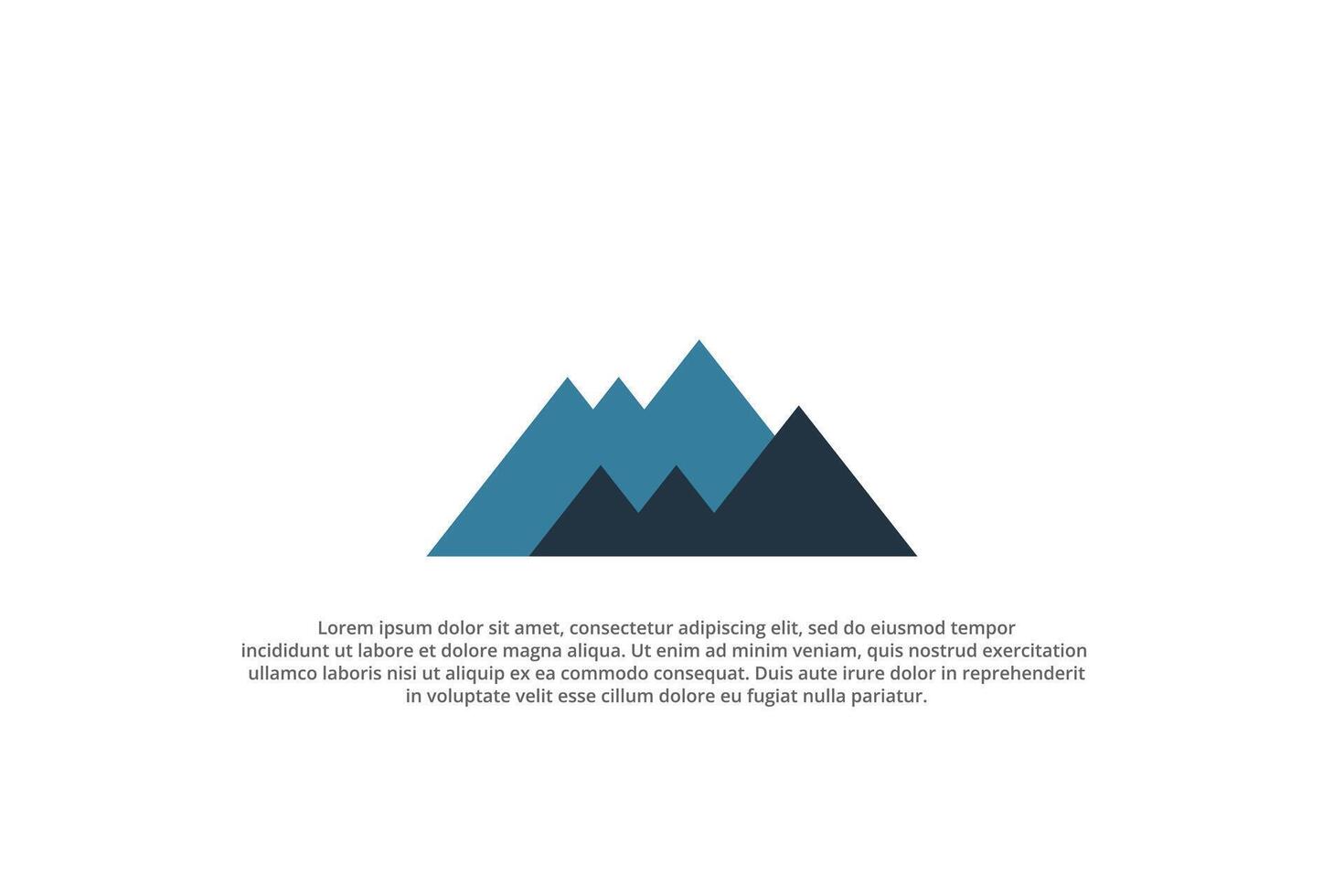 mountain hill logo design silhouette simple template vector