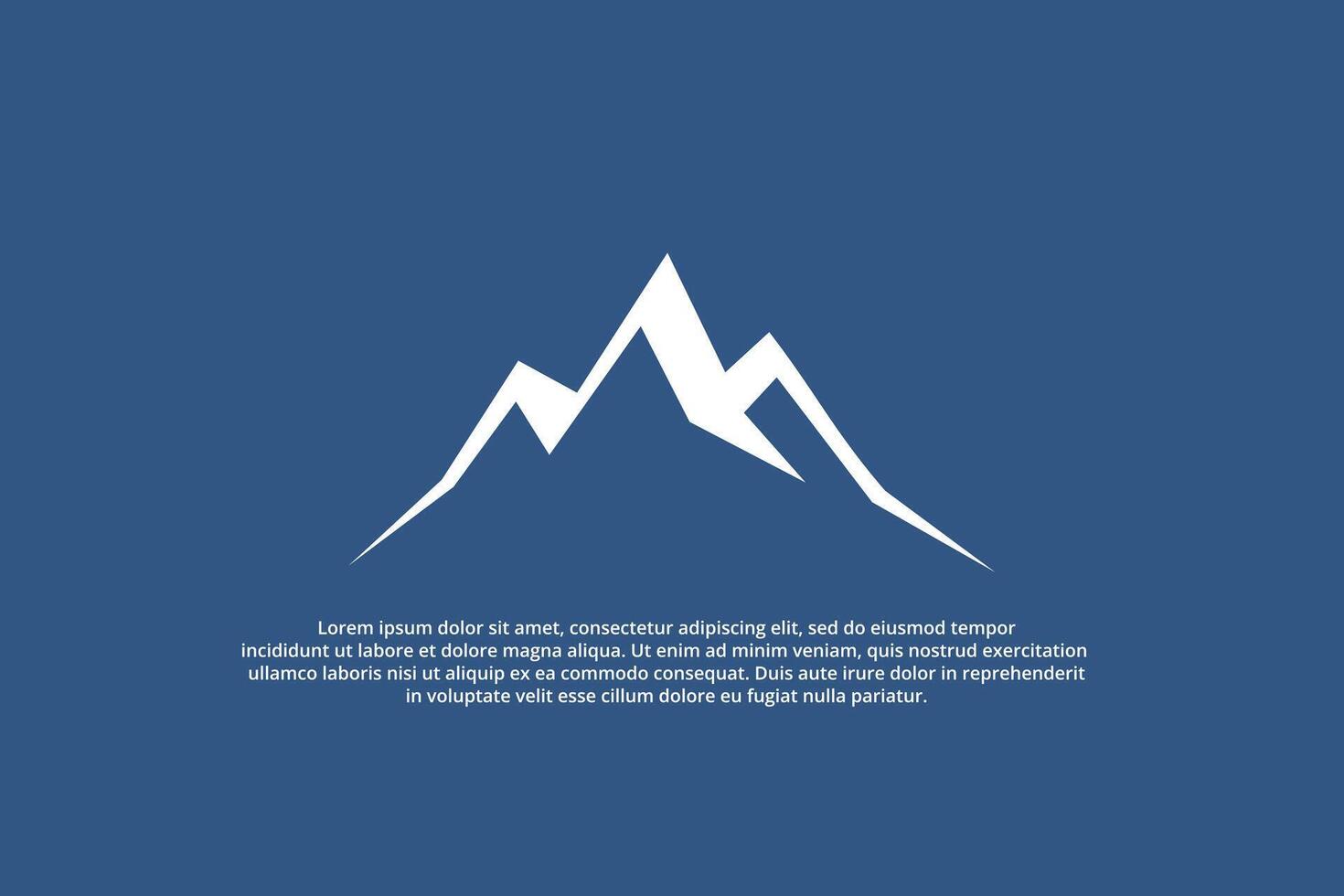 mountain hill logo design minimal template vector
