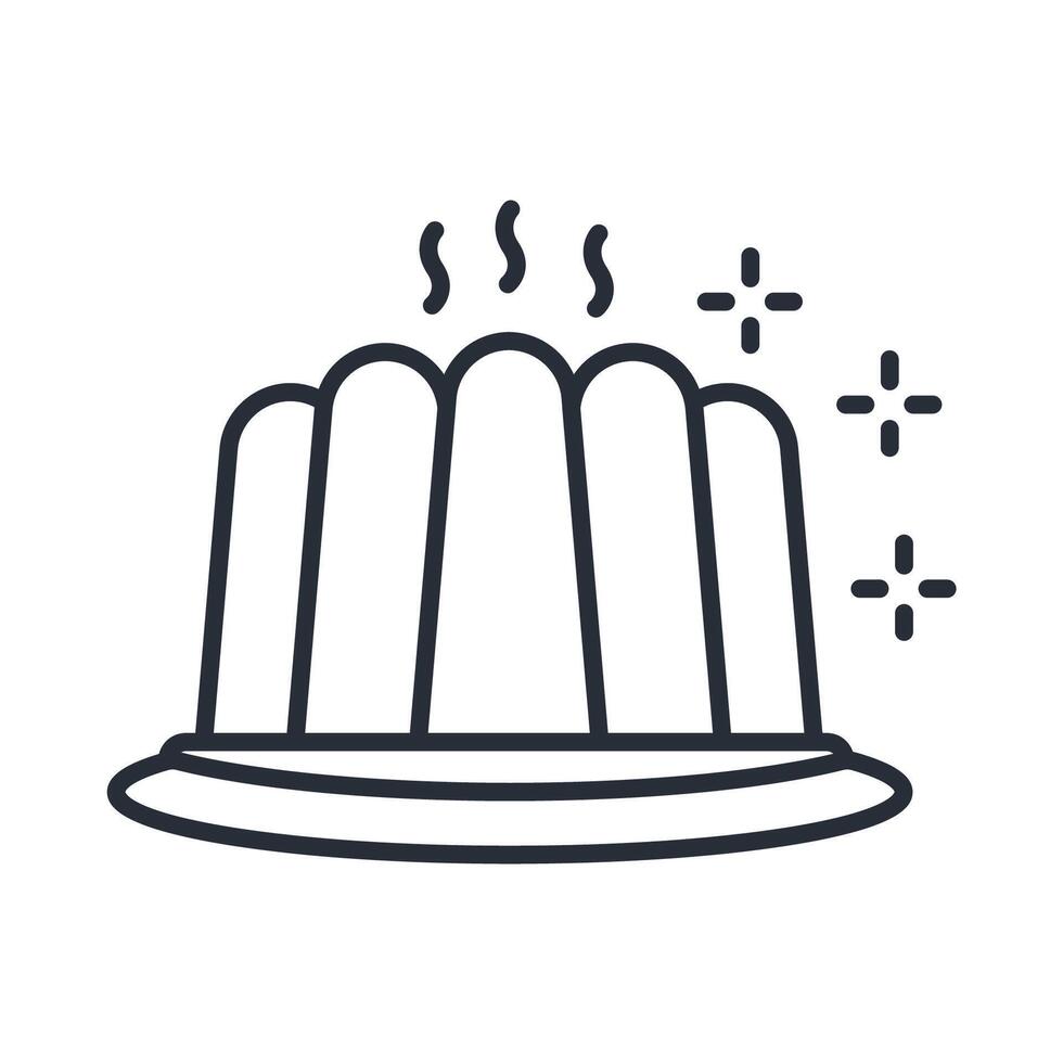 Jelly icon. .Editable stroke.linear style sign for use web design,logo.Symbol illustration. vector