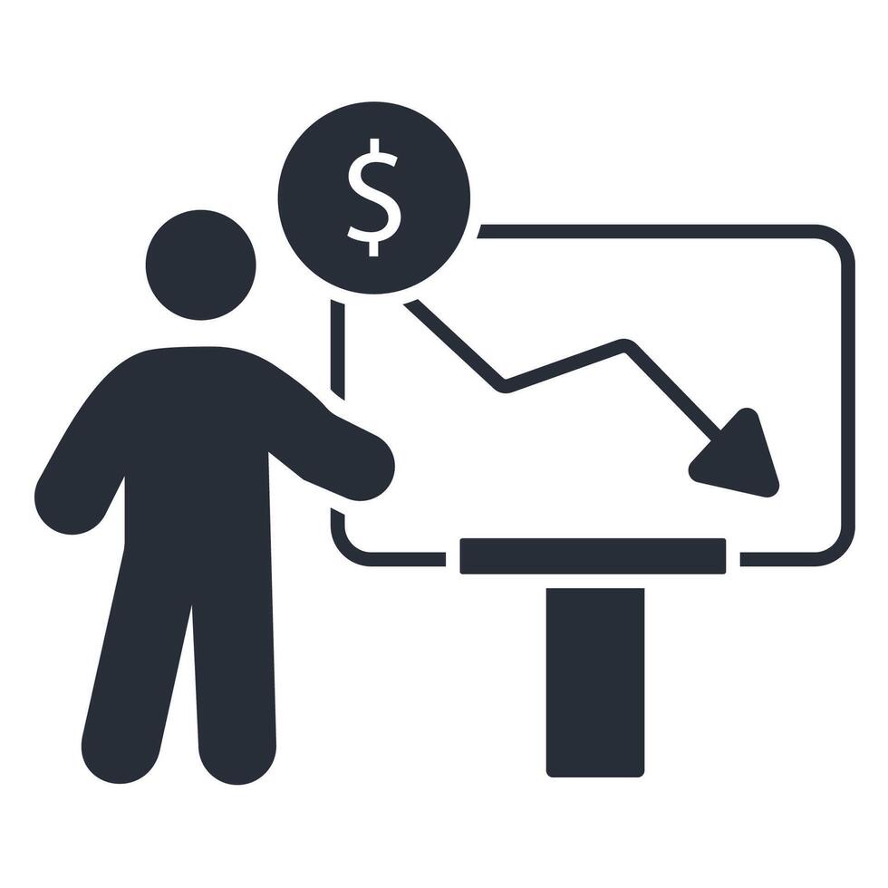 deficit icon. .Editable stroke.linear style sign for use web design,logo.Symbol illustration. vector