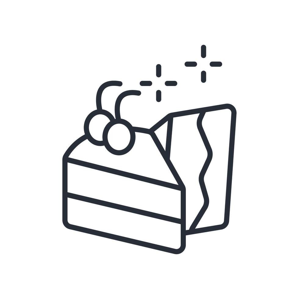 dessert icon. .Editable stroke.linear style sign for use web design,logo.Symbol illustration. vector