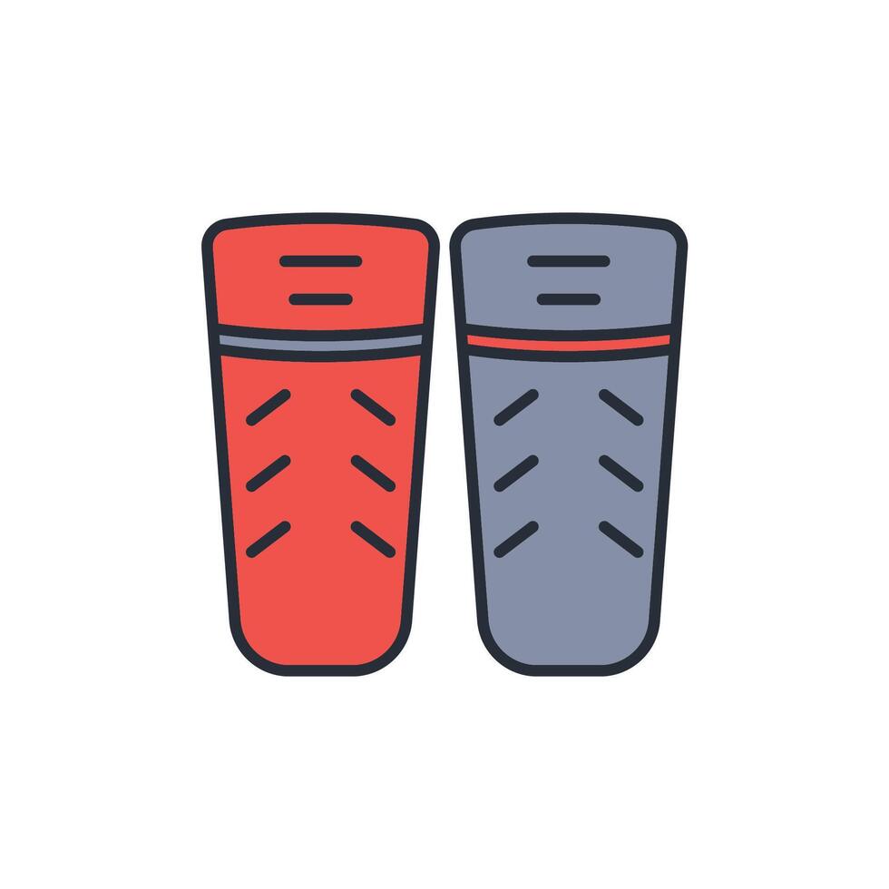 Shin guard icon. .Editable stroke.linear style sign for use web design,logo.Symbol illustration. vector