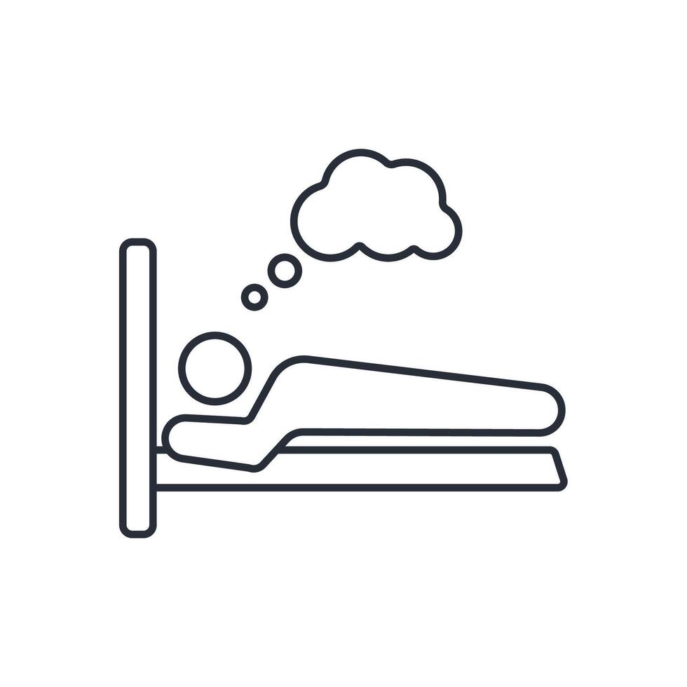 Relax icon. .Editable stroke.linear style sign for use web design,logo.Symbol illustration. vector