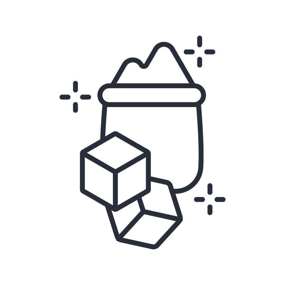 sugar icon. .Editable stroke.linear style sign for use web design,logo.Symbol illustration. vector