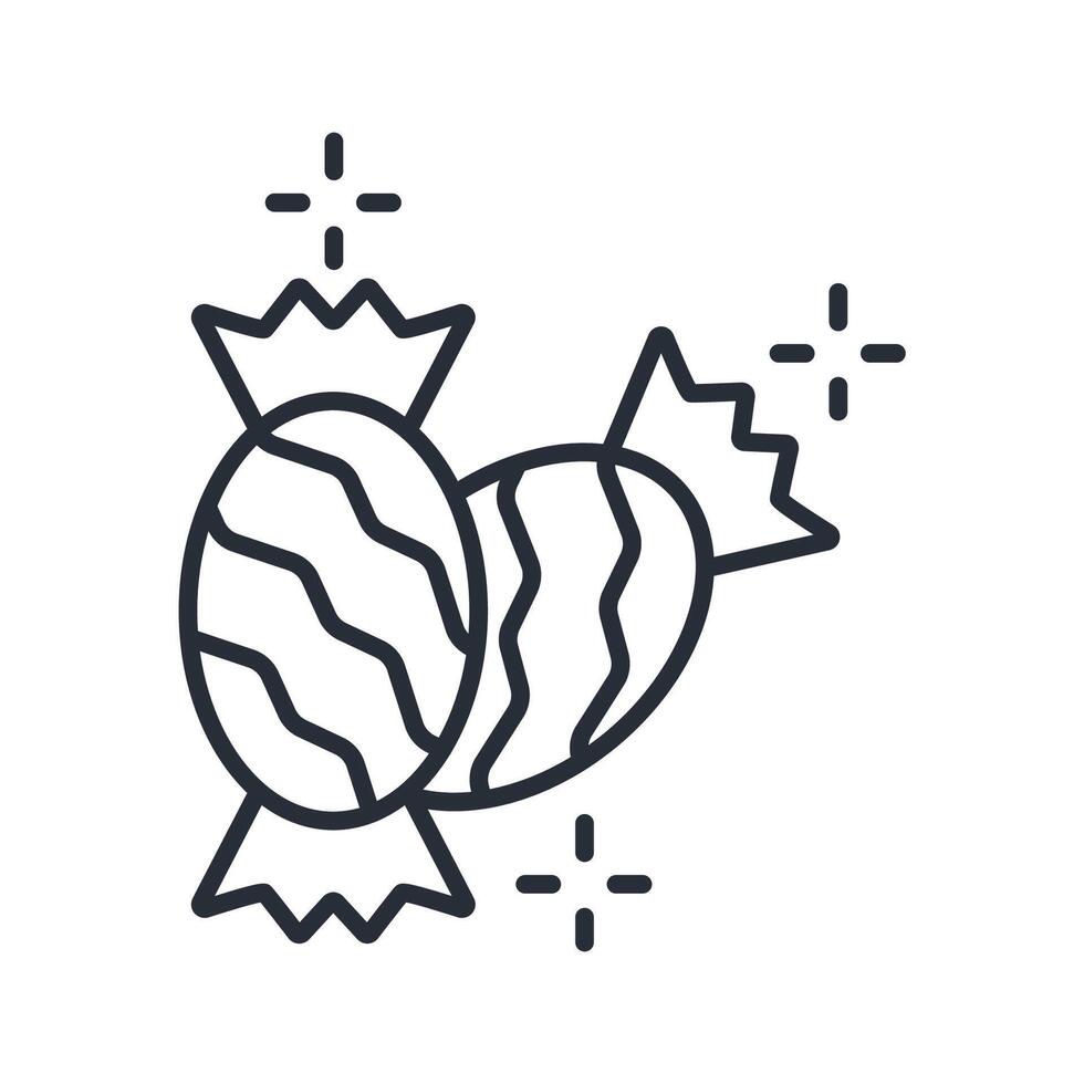 taffy icon. .Editable stroke.linear style sign for use web design,logo.Symbol illustration. vector