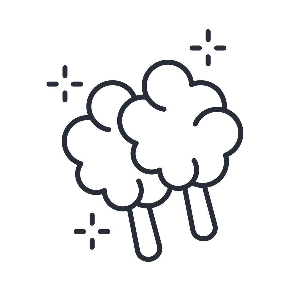 cotton candy icon. .Editable stroke.linear style sign for use web design,logo.Symbol illustration. vector