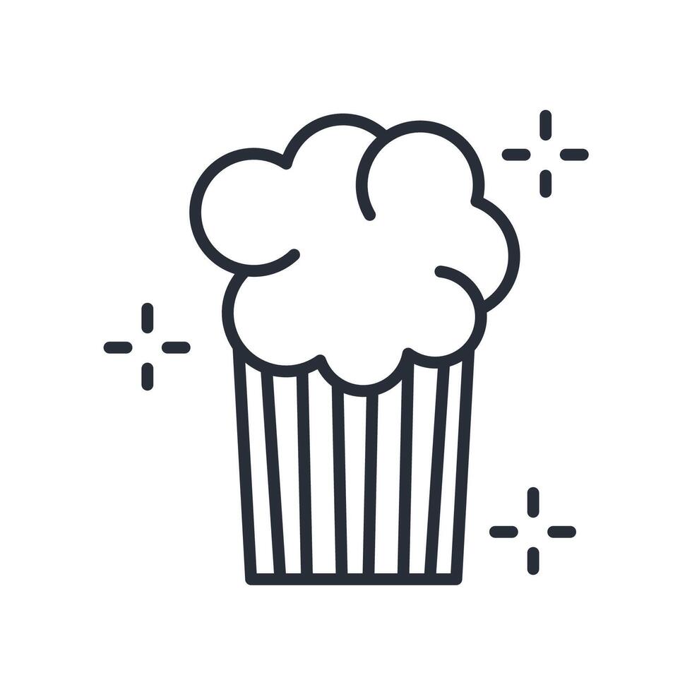 Pop corn icon. .Editable stroke.linear style sign for use web design,logo.Symbol illustration. vector