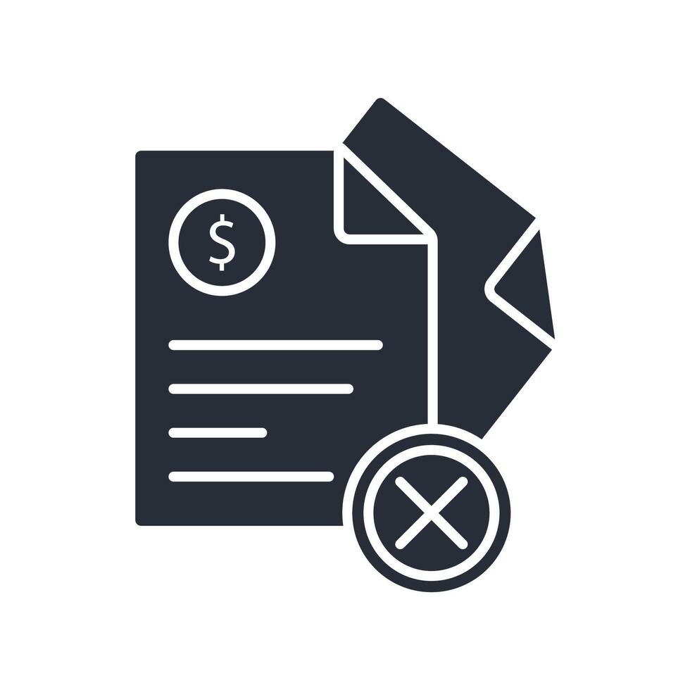 unpaid bill icon. .Editable stroke.linear style sign for use web design,logo.Symbol illustration. vector