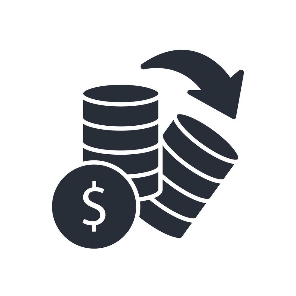 depreciation icon. .Editable stroke.linear style sign for use web design,logo.Symbol illustration. vector