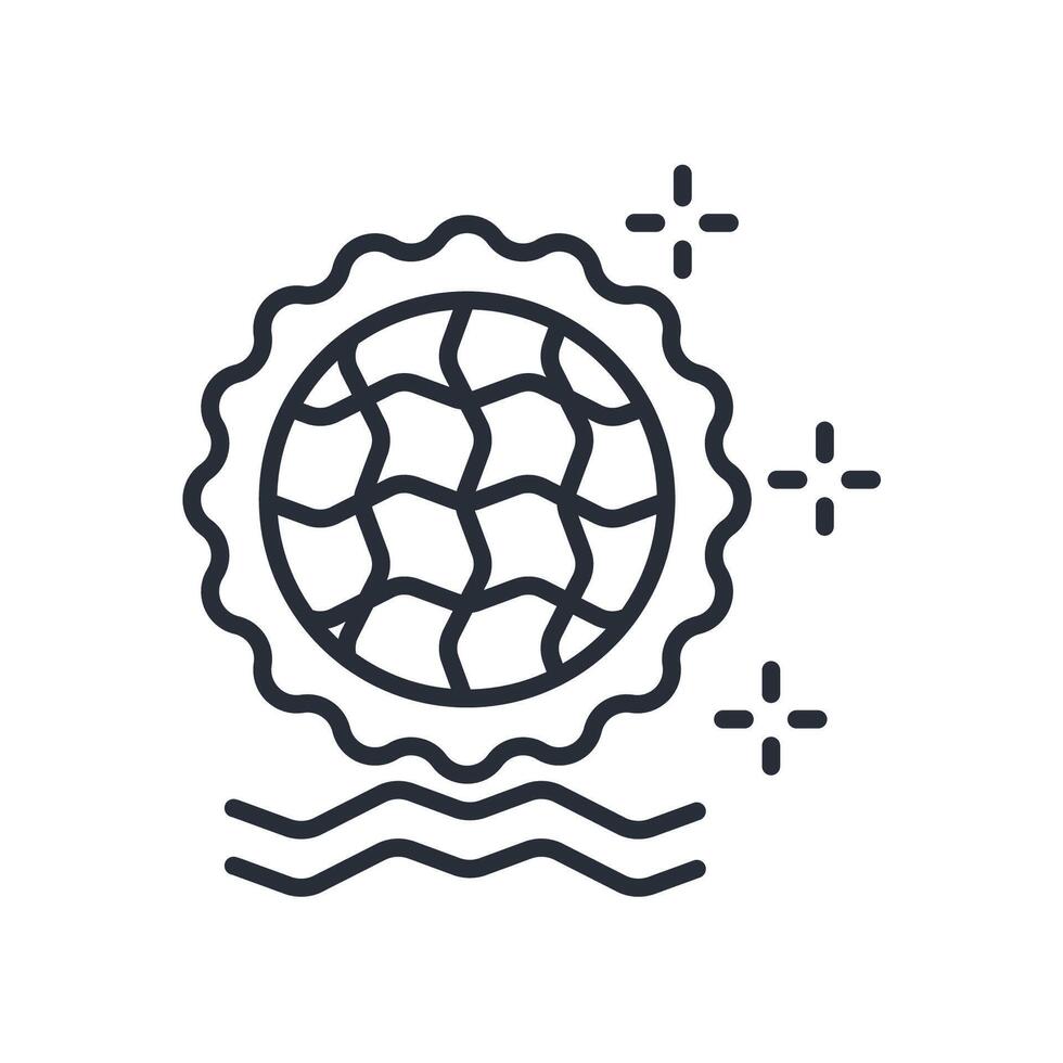 Waffle icon. .Editable stroke.linear style sign for use web design,logo.Symbol illustration. vector