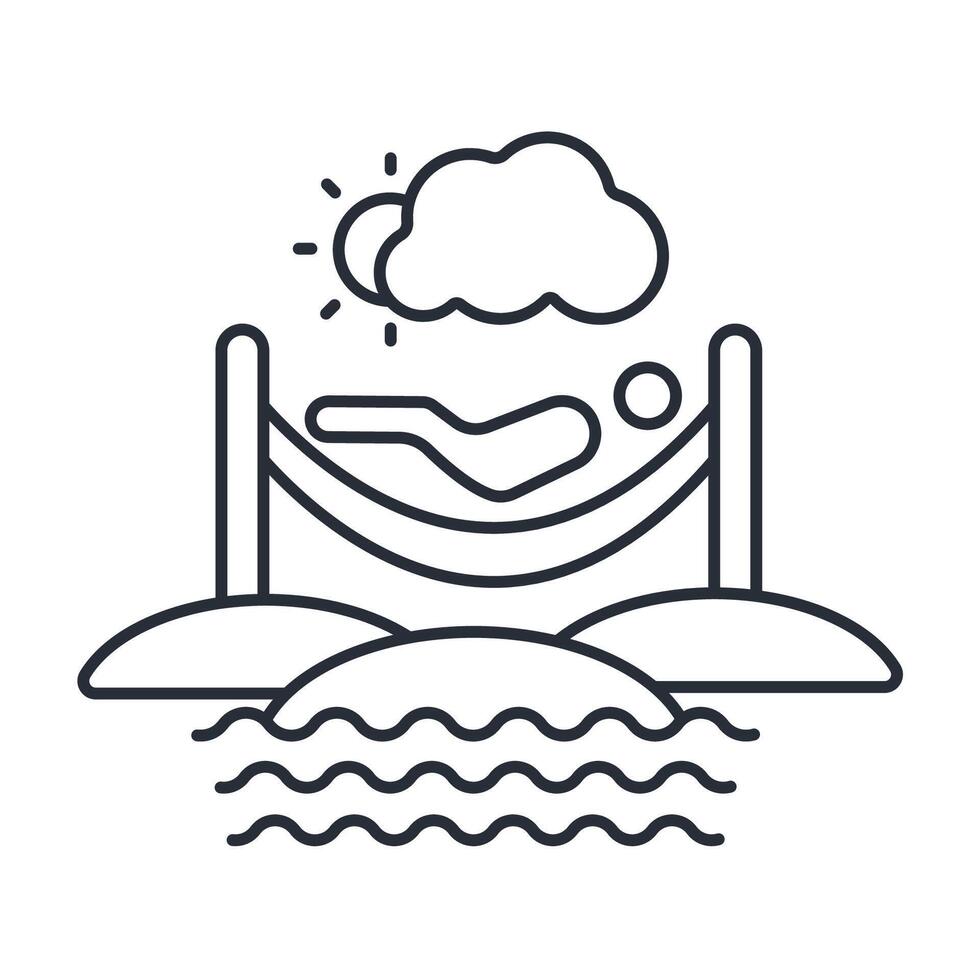 holiday icon. .Editable stroke.linear style sign for use web design,logo.Symbol illustration. vector