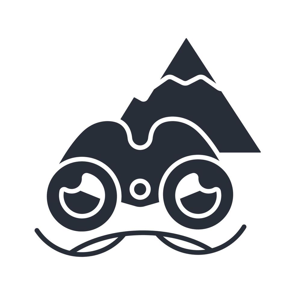 Binoculars icon. .Editable stroke.linear style sign for use web design,logo.Symbol illustration. vector