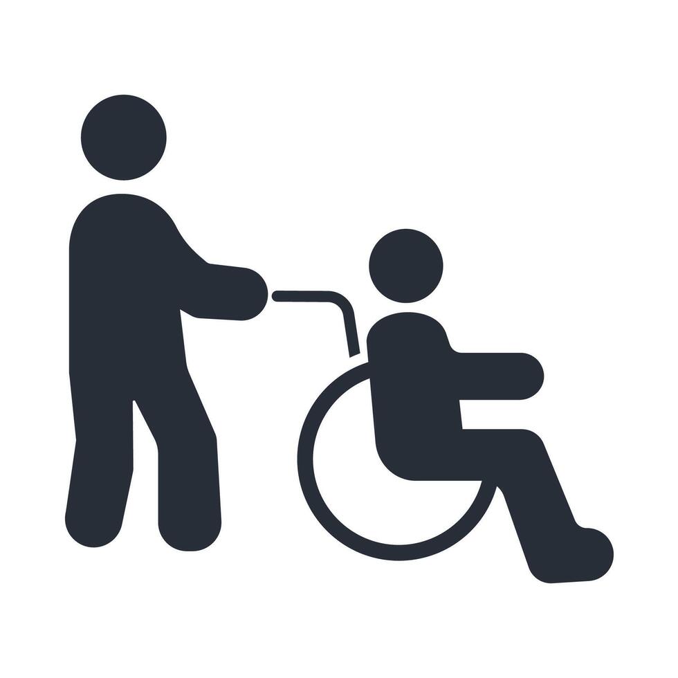 Wheelchair icon. .Editable stroke.linear style sign for use web design,logo.Symbol illustration. vector